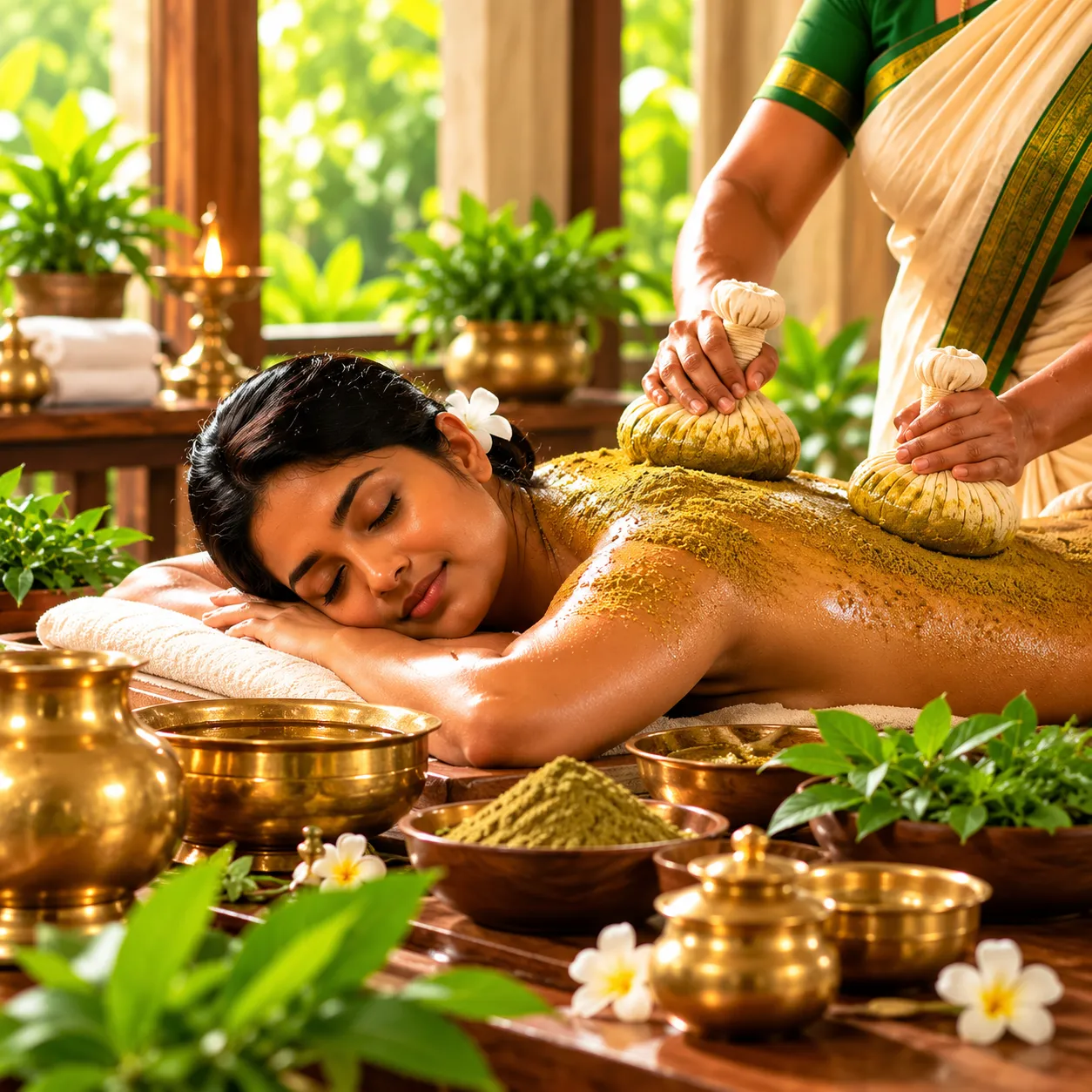 Podi Kizhi herbal powder bolus Ayurvedic treatment